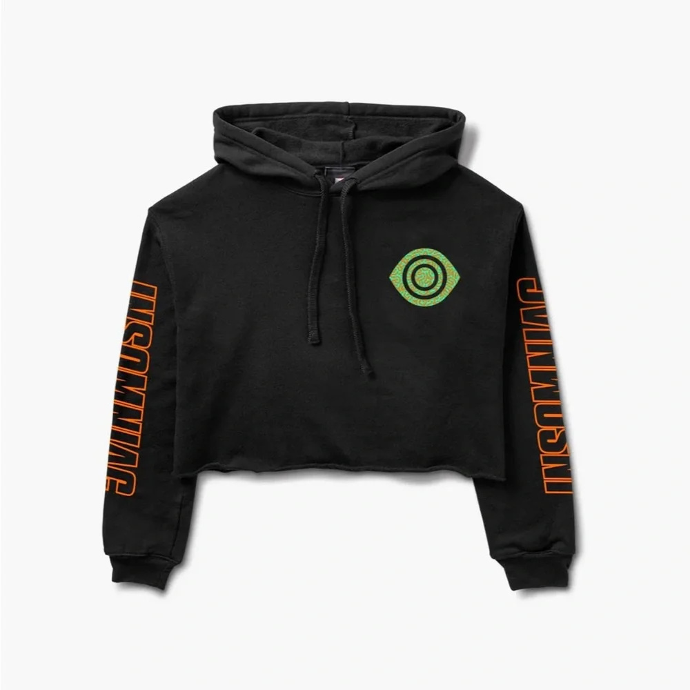 Insomniac Eye Guy Black Cropped Hoodie - Picture 2 of 2